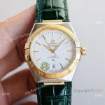 New! Swiss Grade Omega Constellation Gent's Watches Green Leahter Strap_th.jpg